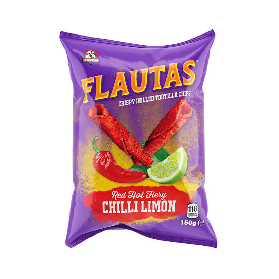 FLAUTAS RED CHILLI LIMON 150G